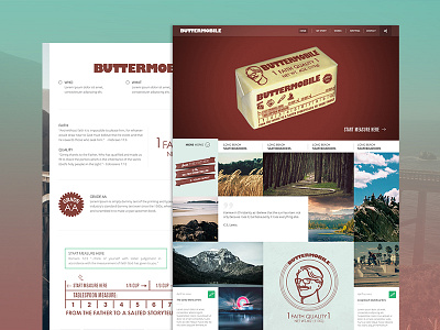 Buttermobile Landing Page butter buttermobile graphic arts landing page personal client photo based site ui design ux web design website design