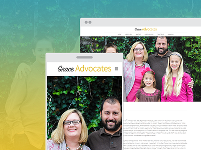 Grace Advocates Web Design clean simple landing pages missionary website missions non profit responsive