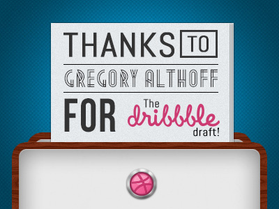 My Debut Shot! debut dribbble dribbble logo dribbble thanks illustration interface invite texture thank you