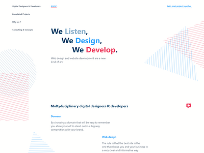 We Listen, We Design , We Develop css3 design front end design front end development html5 typography ui ux web web design web designer webdesign