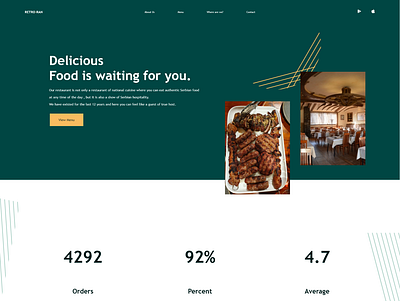 "Retro-Ran" Restaurant css3 design front end design front end development html5 typography ui ux web webdesign