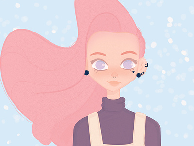 Sauna characterdesign fashion illustration illustration outfit pink ski slopes snow snowboard winter