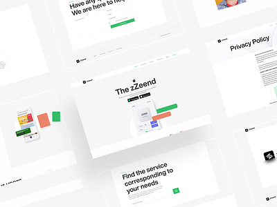 The zZeend Website Landing page