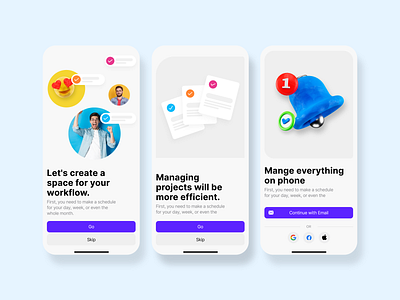 Onboarding Mobile Screens