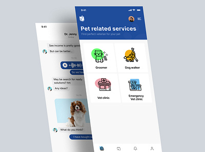 Vet telehealth app 3d animation app design branding graphic design iso logo mobile app design motion graphics ui ui ux ux