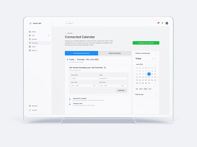 Medical schedule dashboard