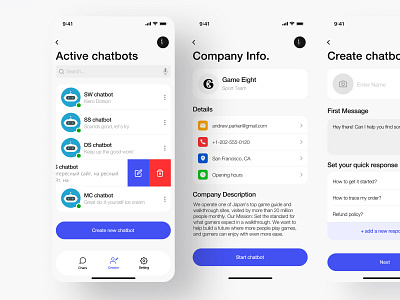 Chatbots creating mobile app