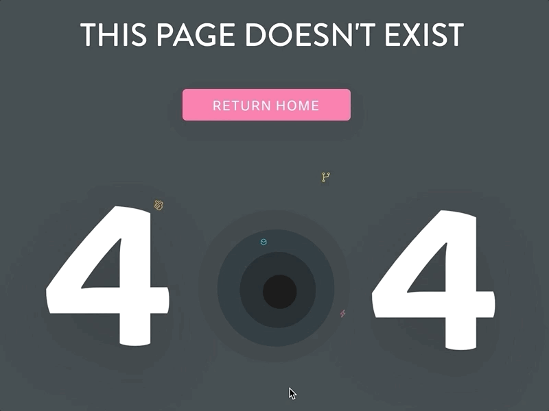 404 Page 404 page black hole haiku motion design