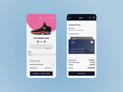 Nike Shoes App clean ecommerce fashion interface minimal mobile mobile app nike shoes shoes app shopping shopping app ui ui design ux ux design