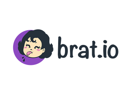 Brat.io graphic branding design brat cartoon cartoons little girl tongue