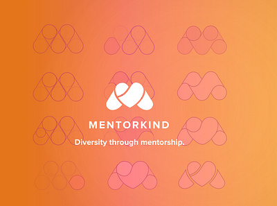 Mentorkind logo heart logo logodesign mentor mentorship social