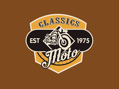 Classic Moto Vintage logo Design