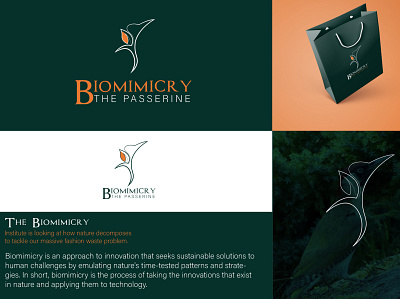 BIOMIMICRY The Passerine alphabet logo app logo design brand identity branding design illustration logo ntural logo mark organic logo