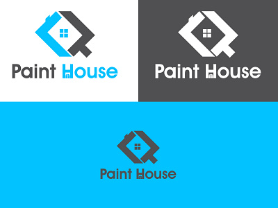 Paint House brand identity branding color logo corporate logo home logo logo paint house logo design real estate logo