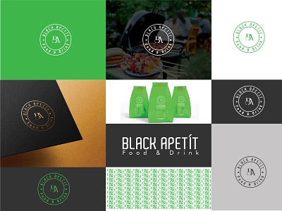 BLACK APETIT SLOVAKIAN STREET FOOD CORNER LOGO BRANDING app logo design black apetit logo brand brand identity branding design food logo illustration logo logo design logo designer logo maker ntural logo mark organic food logo organic logo typologo vector