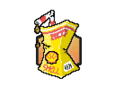 Shell Box pixel art. shell. gas.