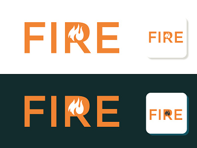 Fire Logo branding design fire flat logo logo logo design logo designs logodesign minimal typography vector