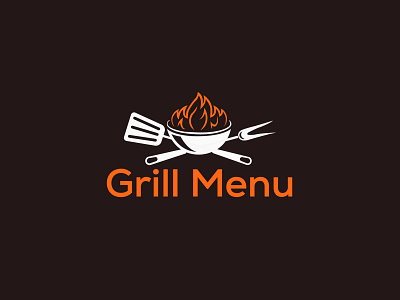 Grill Menu brand identity design flat logo food food logo graphic design grill grill menu grille logo logo design logo designs menu minimal vector