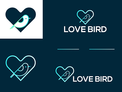LOVE BIRD bird bird logo birds brand identity design logo logo design logo designs logodesign love love bird love birds lovers minimal