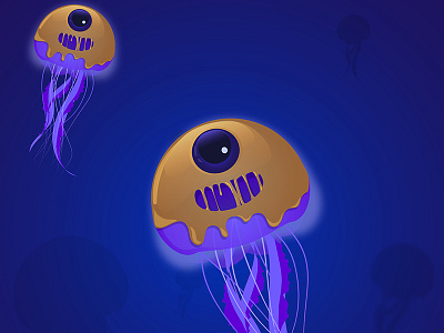 Peanut Butter Jelly Monsters aquatic jelly jellyfish monster ocean peanut butter sea creature