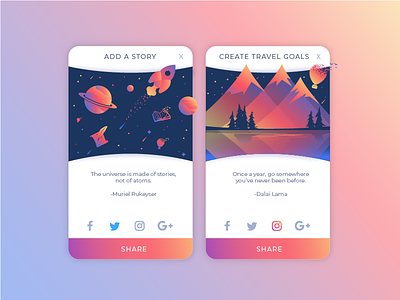 Fernwayer Ux Windows Dribbble empty space gradients lake mountains planet social media space space shuttle travel ui ux window