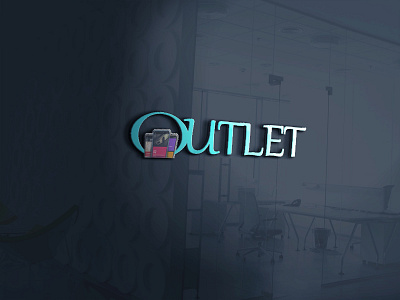 it outlet branding business card business card psd design flat minimal