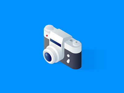 Isometric camera icon 3d camera dslr icon illustration isometric lens memory photo photography vector zoom