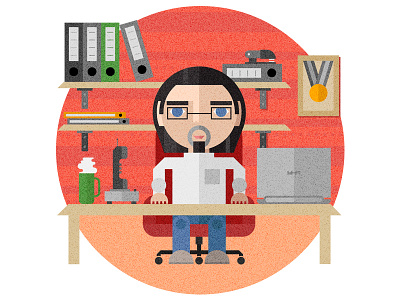 CEO ceo desk director flat frontview illustration office team vector workspace сharacter