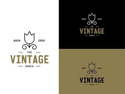 The Vintage Shack - logo Concept 3 branding design graphic design logo typography vector vintage