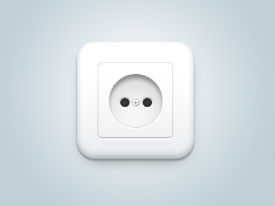 Socket design icon icons plastic socket vector white