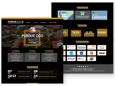 Purdue Career Center Website design purdue school ui university ux web