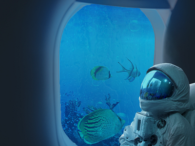 The Astronaut astronaut manipulation spaceship surrealism underwater