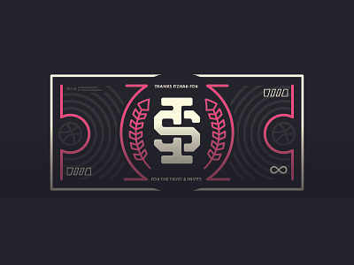 Hello Dribbble World! cash lines notes typography