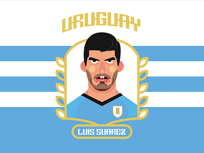 Luis Suarez of Uruguay caricature football footballer illustration luissuarez soccer uruguay vampire worldcup