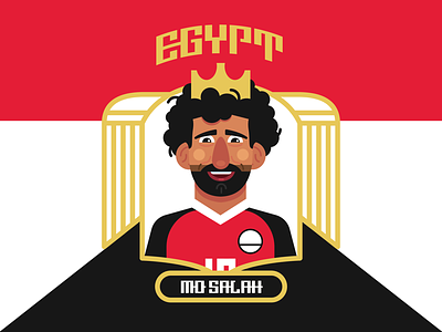 Mo Salah of Egypt caricature egypt football footballer illustration king mosalah prince soccer worldcup
