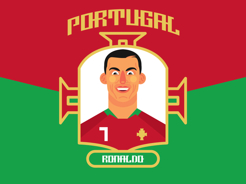 Cristiano Ronaldo of Portugal caricature cristianoronaldo football footballer illustration king portugal soccer worldcup