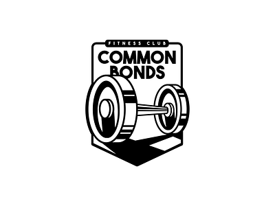 Common Bonds Logo. dumbbell gym health logo logomark