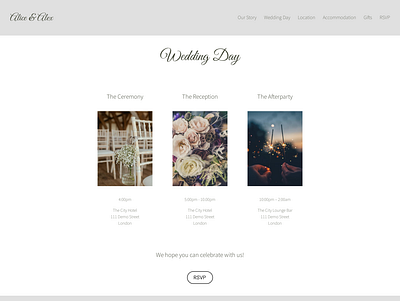 Getting Married Demo Site 3 branding design minimal ui ux web website design