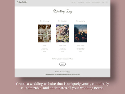 Wedding website design minimal ui ux web website design wedding