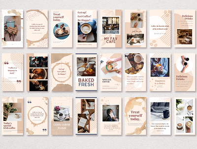 Instagram Stories Coffee Bundle branding canva graphic design instagram instagram stories motion graphics social media template