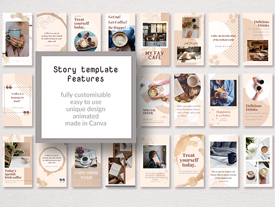Instagram Stories template features branding canva graphic design instagram stories social media template