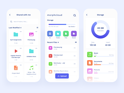 Cloud Storage App Concept