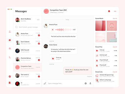 Messenger App Dashboard