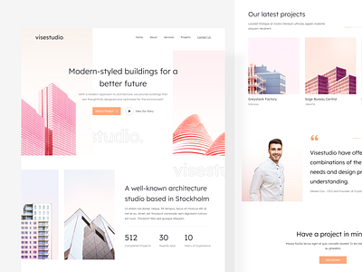 Visestudio - Architecture Studio Landing Page