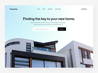 Propertree - Real Estate Landing Page agent housing landing page minimalist real estate ui design web