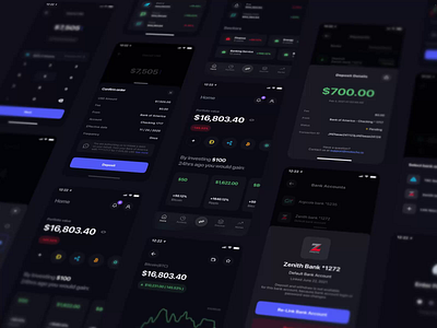 Crypto wallet and marketplace animation app bitcoin crypto cryptocurrency dark dashboard design fintech illustration interface marketplace mobile motion slick studio ui uiux ux wallet