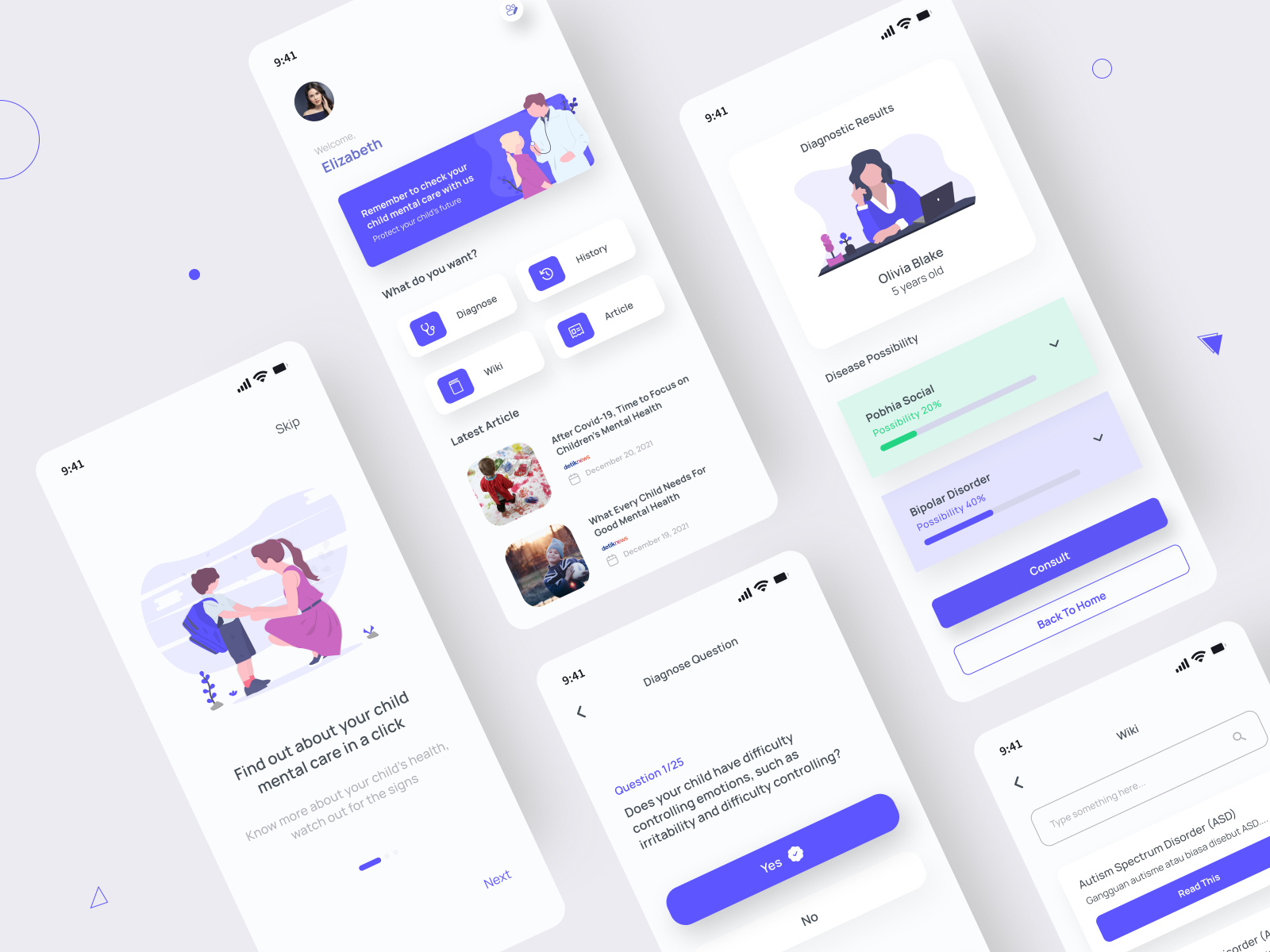 Diagnosis Mental Health App For Child By Nassya Putri Riyani On Dribbble