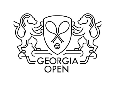 Georgia Open ball lion logotype shield tennis