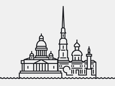 St.Petersburg illustration lines st.petersburg vector