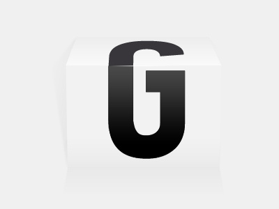 G 3d black g letter white